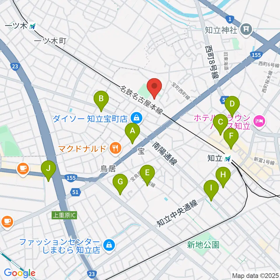 スギ薬局知立福祉アリーナ周辺のコンビニエンスストア一覧地図