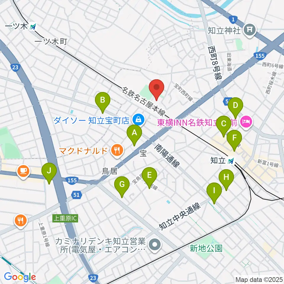 スギ薬局知立福祉アリーナ周辺のコンビニエンスストア一覧地図