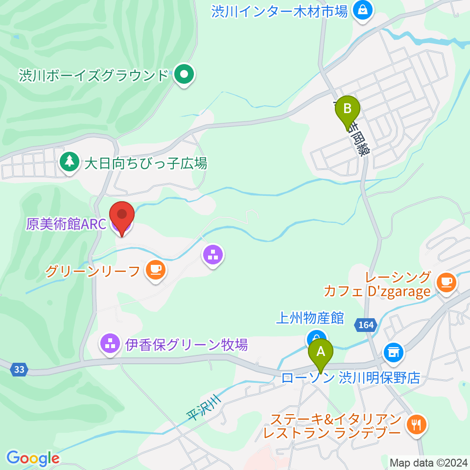 原美術館ARC周辺のコンビニエンスストア一覧地図