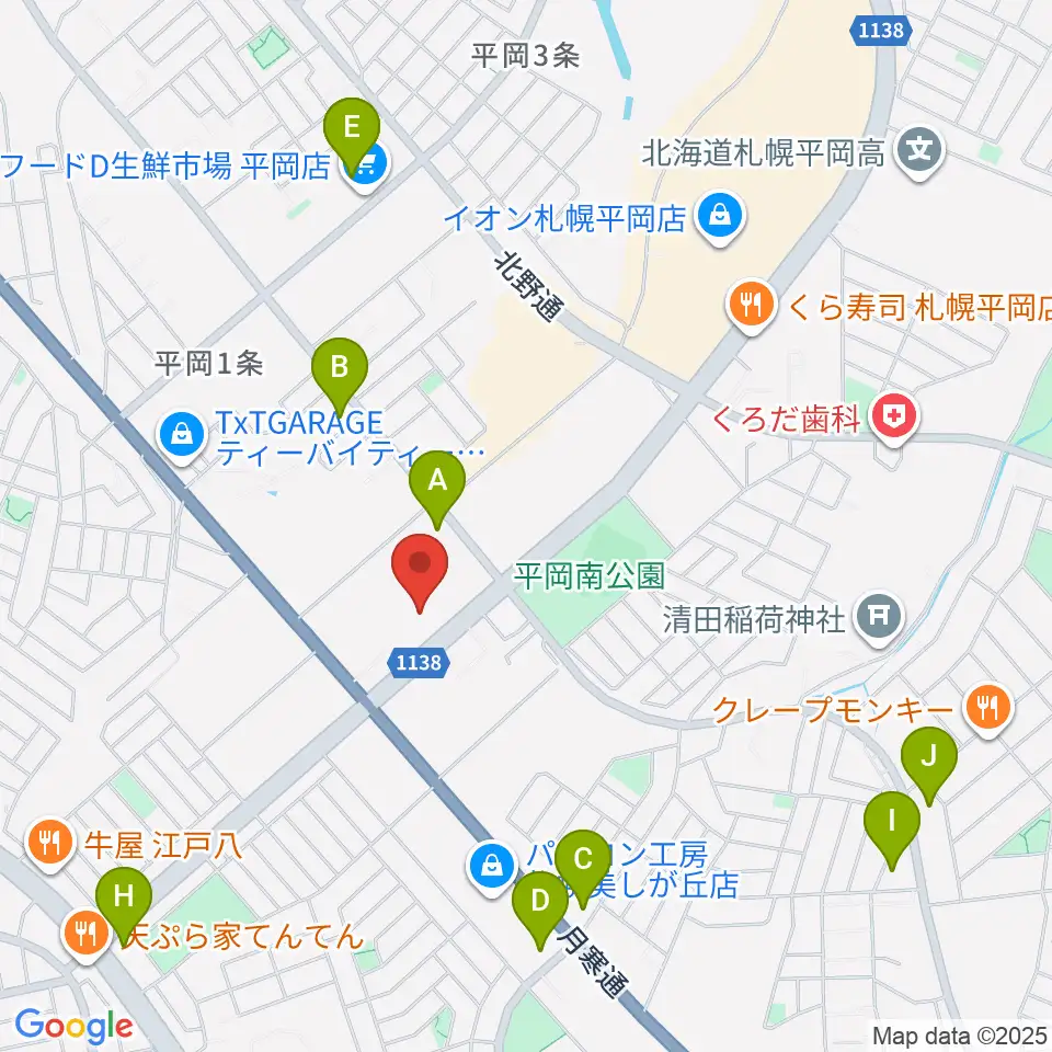 清田区体育館・温水プール周辺のコンビニエンスストア一覧地図