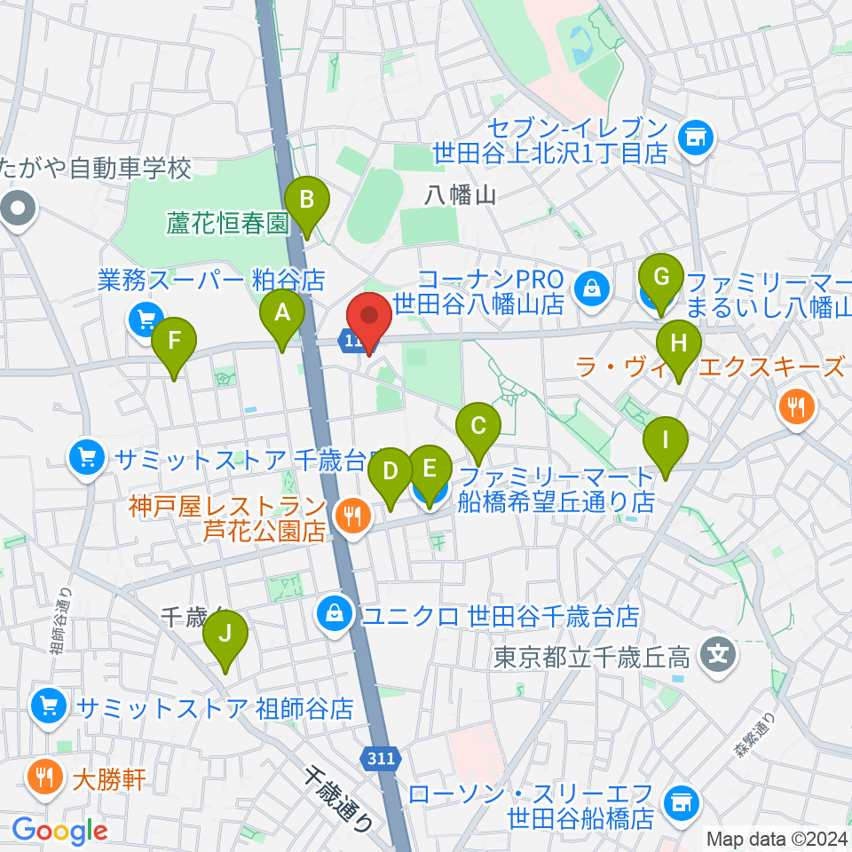 千歳温水プール周辺のコンビニエンスストア一覧地図