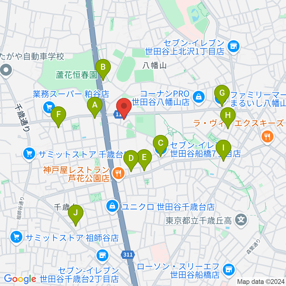 千歳温水プール周辺のコンビニエンスストア一覧地図