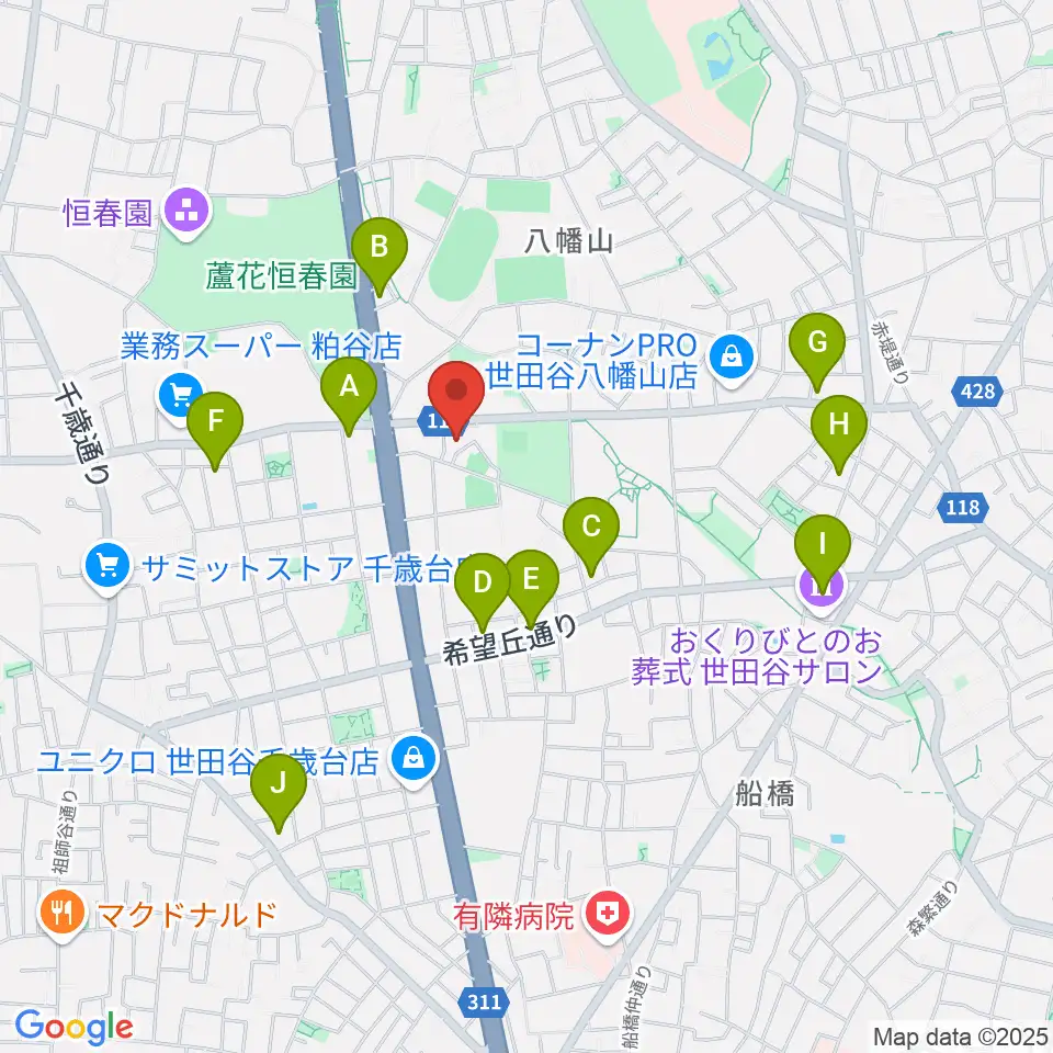 千歳温水プール周辺のコンビニエンスストア一覧地図
