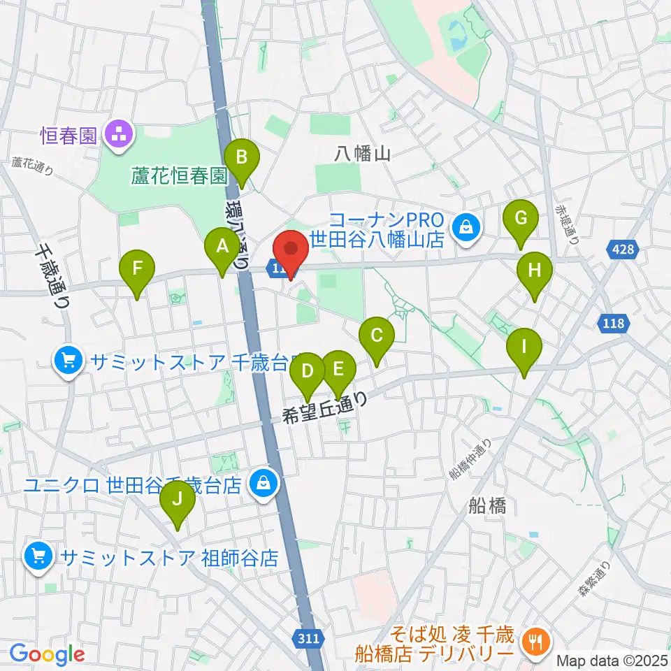 千歳温水プール周辺のコンビニエンスストア一覧地図