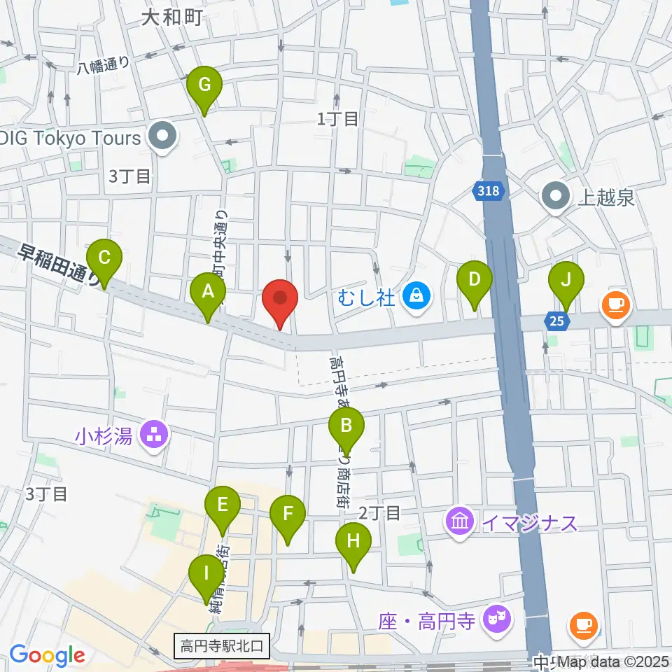 ソニックバンドスタジオ周辺のコンビニエンスストア一覧地図