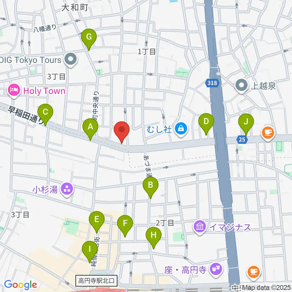 ソニックバンドスタジオ周辺のコンビニエンスストア一覧地図