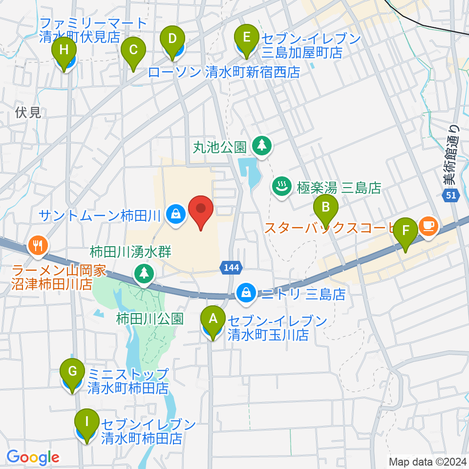 シネプラザサントムーン周辺のコンビニエンスストア一覧地図