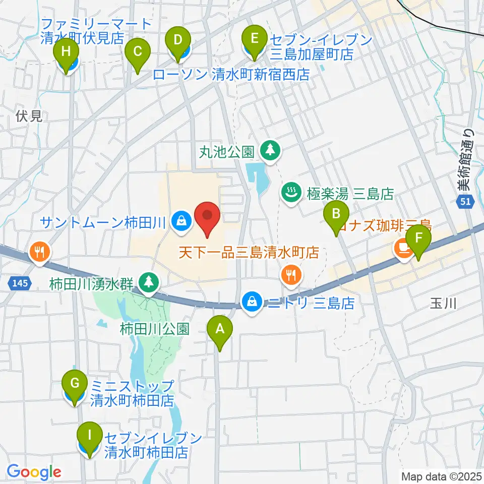 シネプラザサントムーン周辺のコンビニエンスストア一覧地図