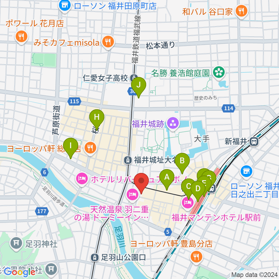 テアトルサンク周辺のコンビニエンスストア一覧地図