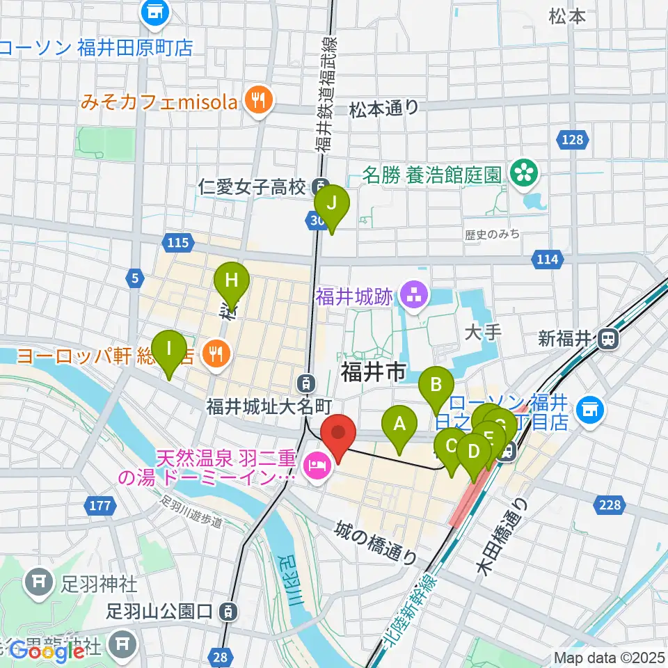 テアトルサンク周辺のコンビニエンスストア一覧地図