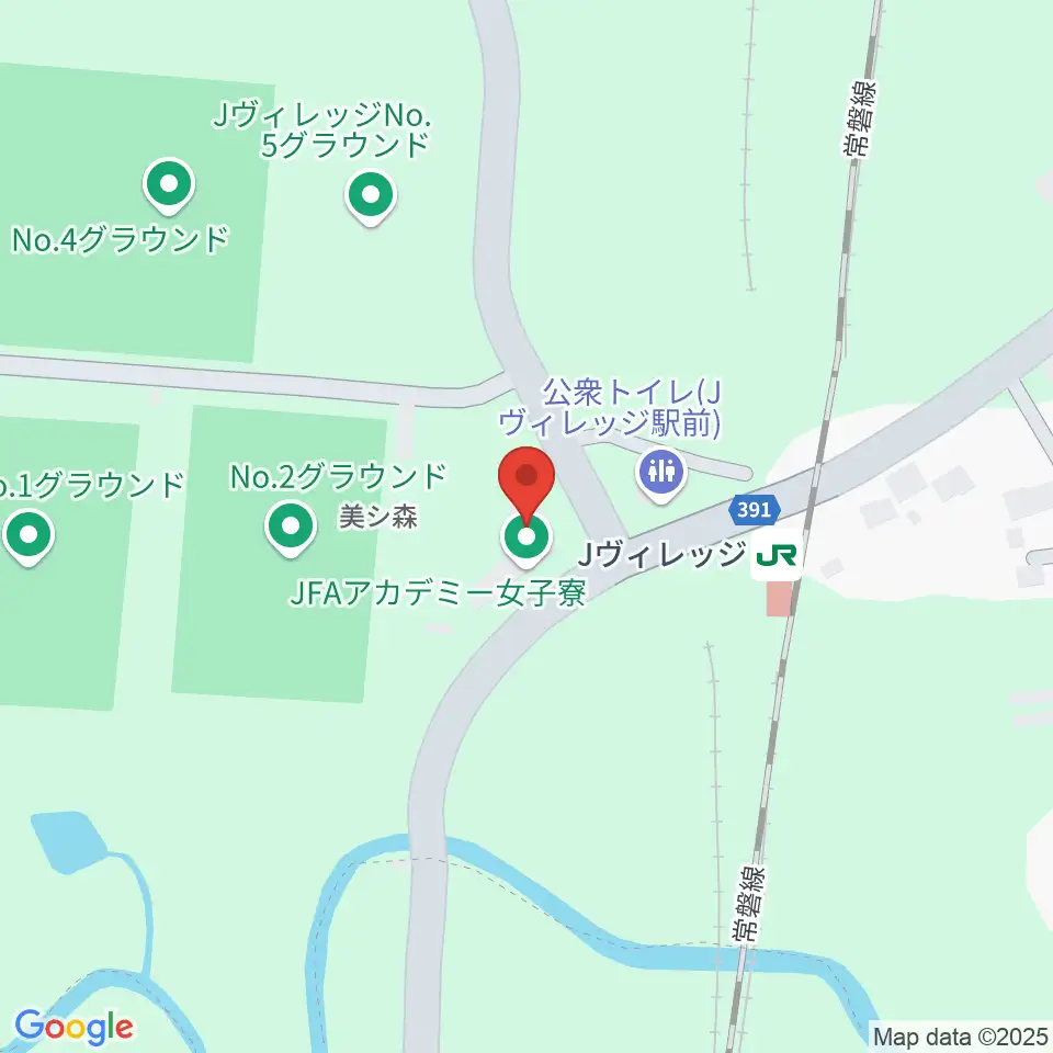 Jヴィレッジ周辺のコンビニエンスストア一覧地図