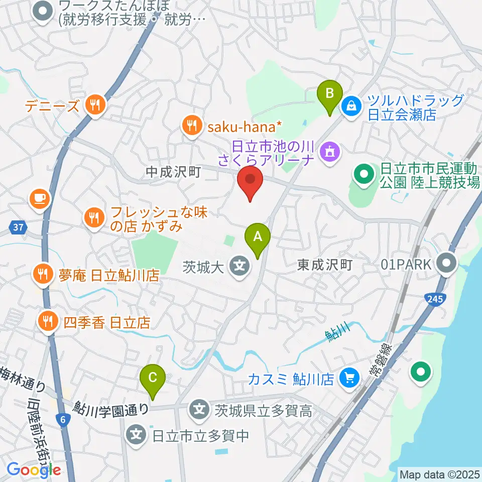 日立市民運動公園野球場周辺のコンビニエンスストア一覧地図
