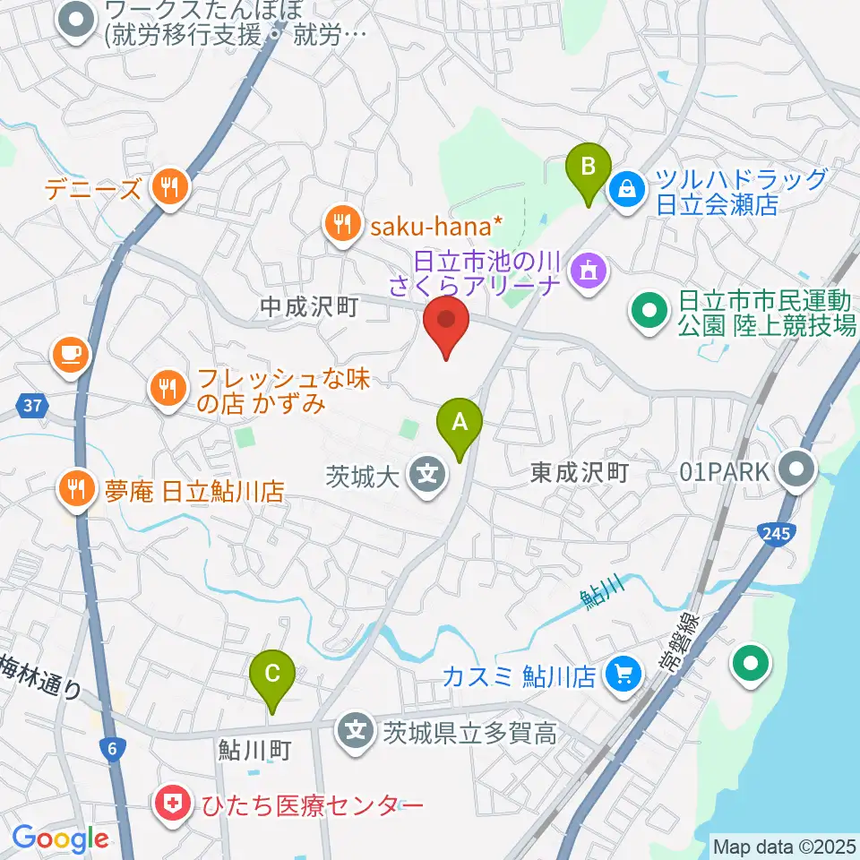 日立市民運動公園野球場周辺のコンビニエンスストア一覧地図
