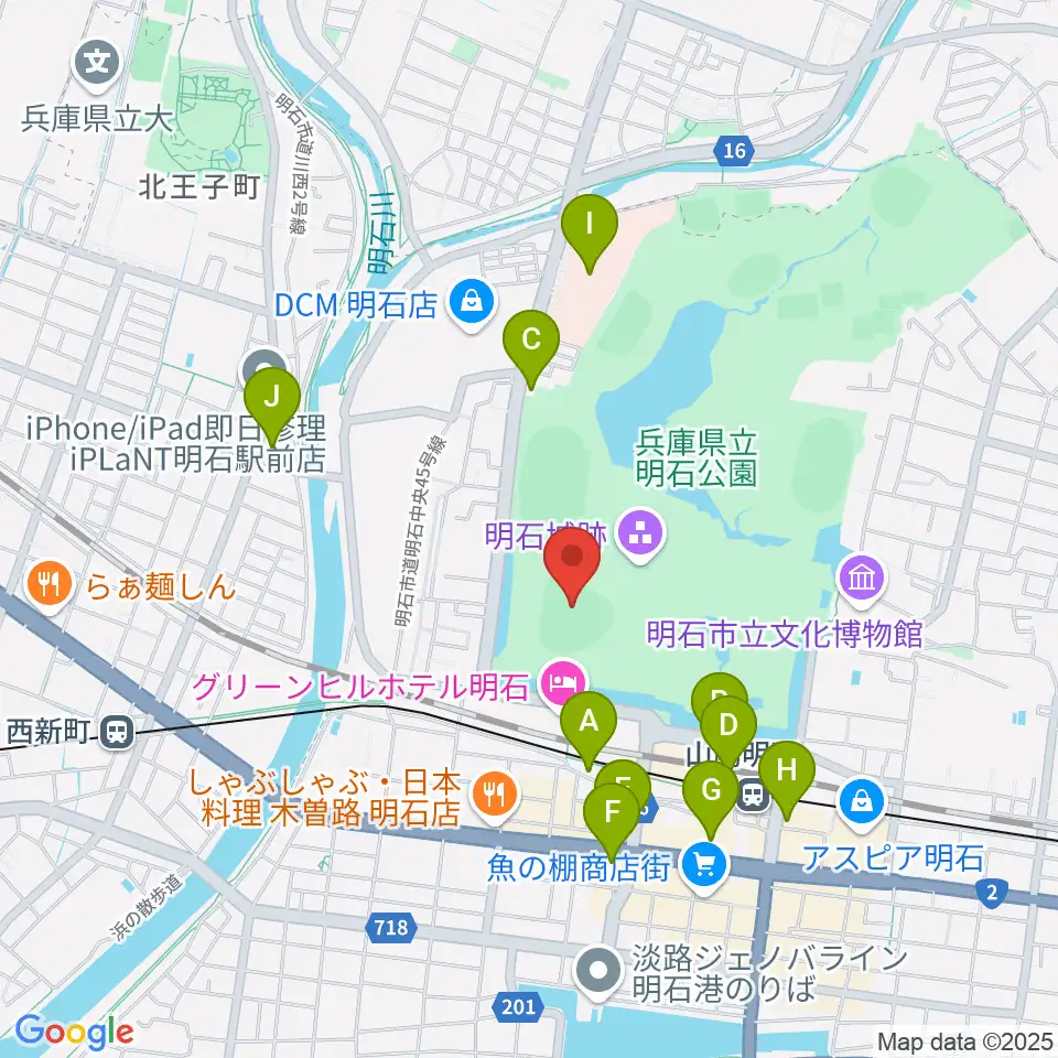 明石トーカロ球場周辺のコンビニエンスストア一覧地図