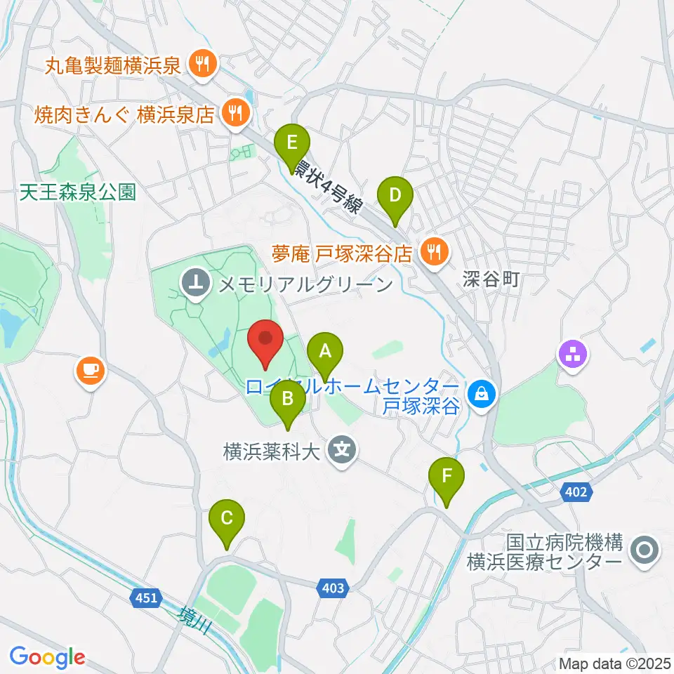 俣野公園・横浜薬大スタジアム周辺のコンビニエンスストア一覧地図