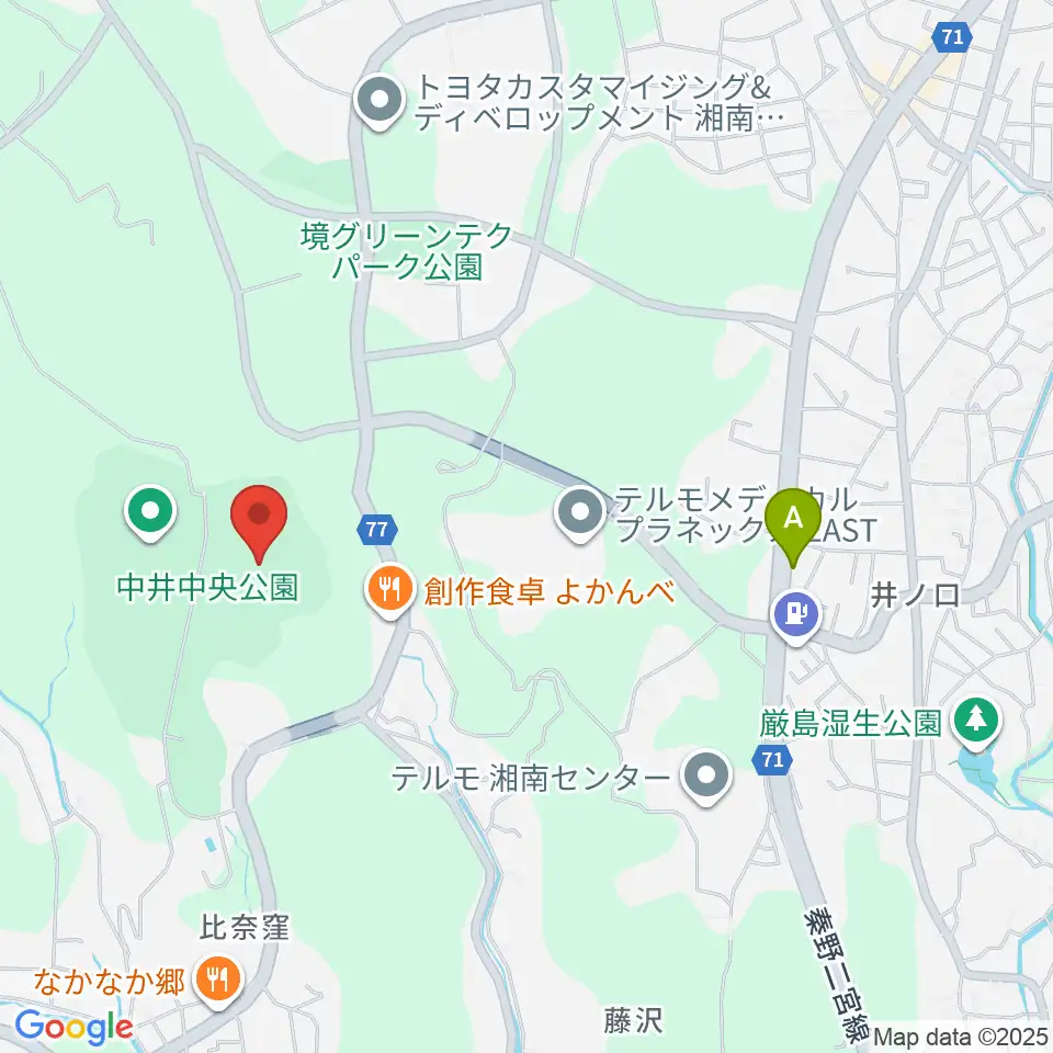 星槎中井スタジアム周辺のコンビニエンスストア一覧地図