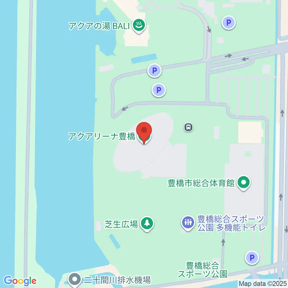 アクアアリーナ豊橋周辺のコンビニエンスストア一覧地図