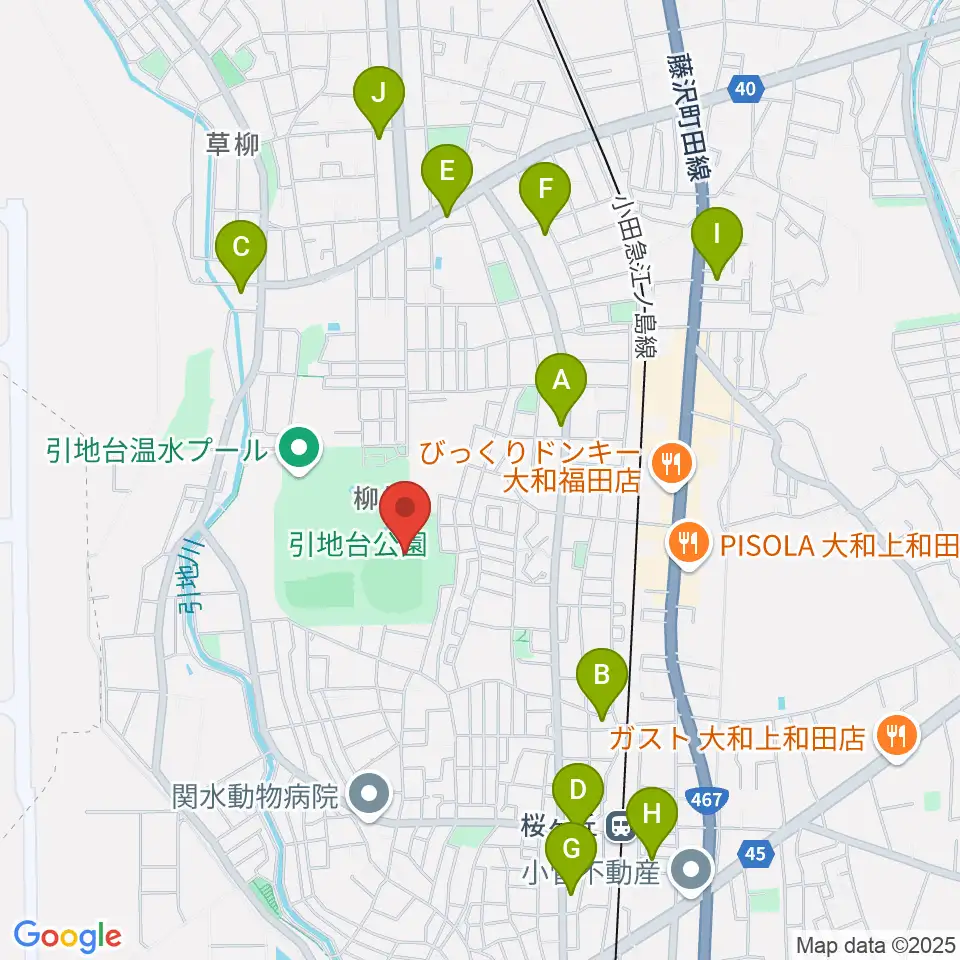 大和スタジアム周辺のコンビニエンスストア一覧地図