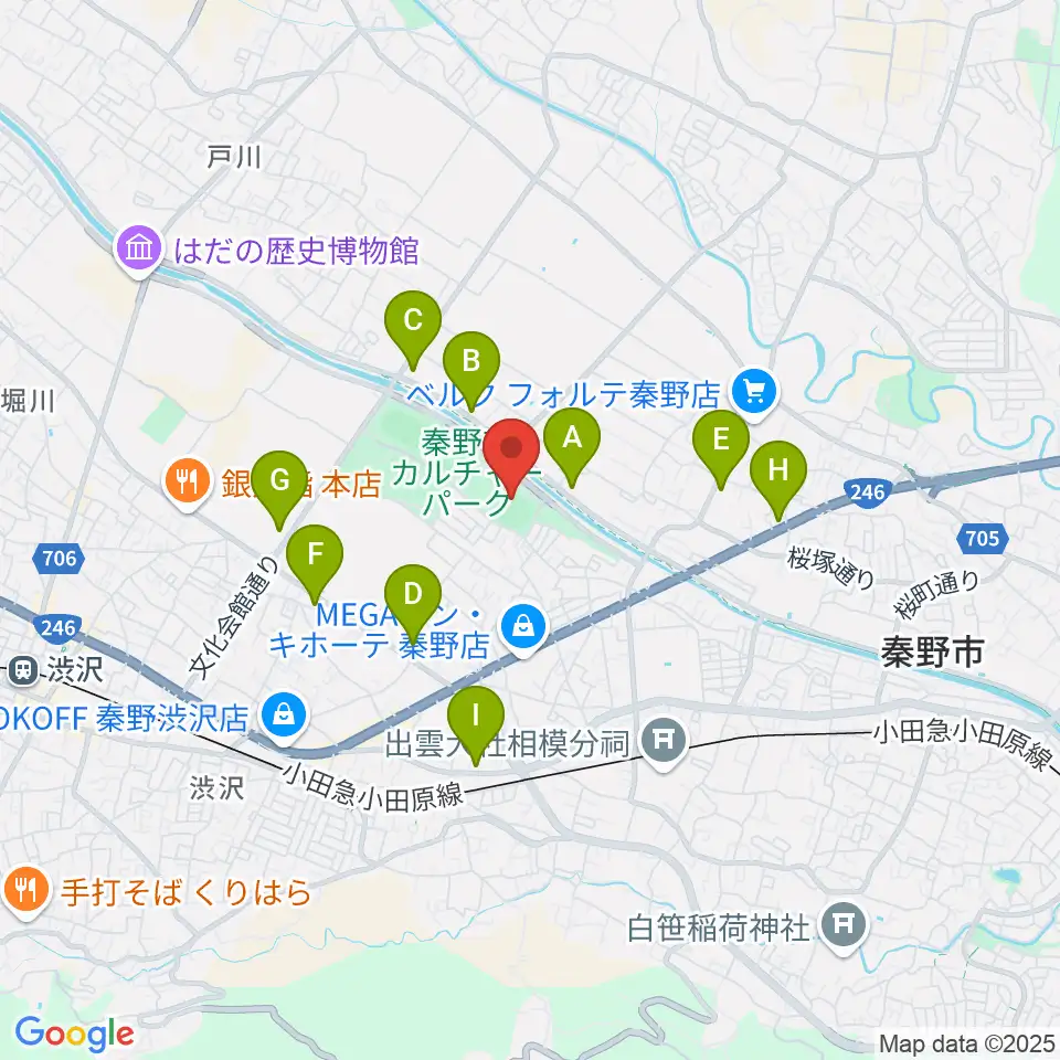 中栄信金スタジアム秦野周辺のコンビニエンスストア一覧地図