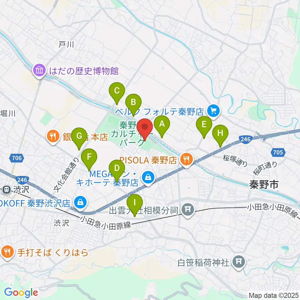 中栄信金スタジアム秦野周辺のコンビニエンスストア一覧地図