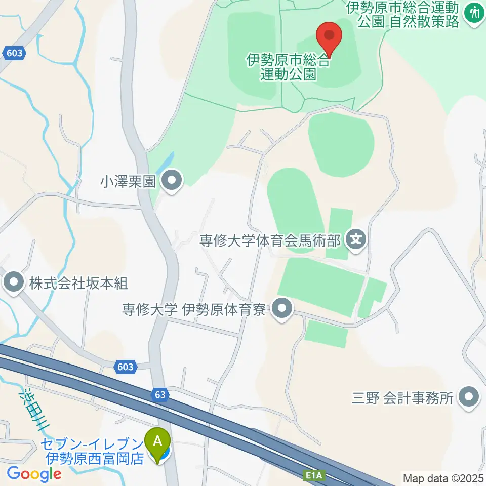 いせはらサンシャイン・スタジアム 伊勢原球場周辺のコンビニエンスストア一覧地図