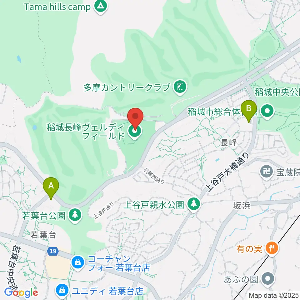 稲城長峰ヴェルディフィールド周辺のコンビニエンスストア一覧地図