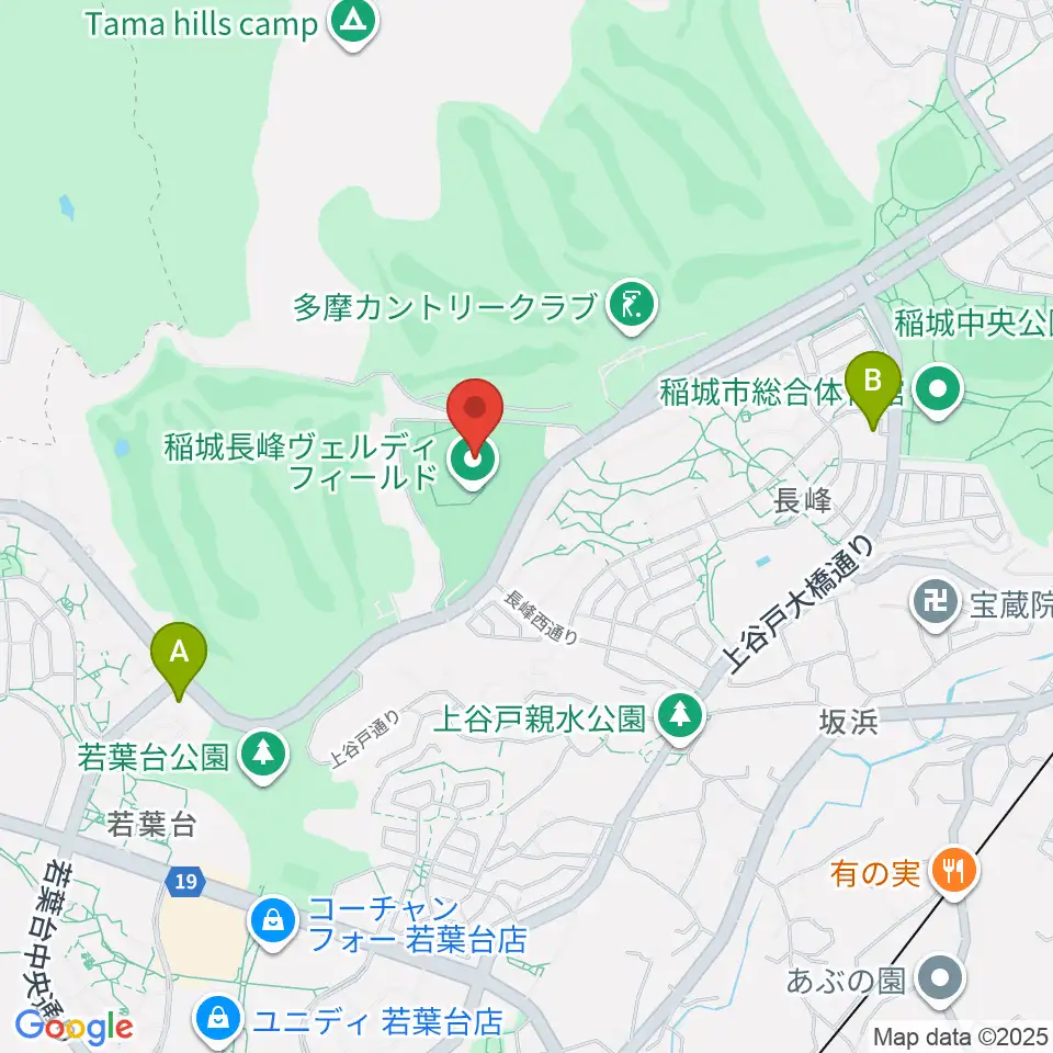 稲城長峰ヴェルディフィールド周辺のコンビニエンスストア一覧地図