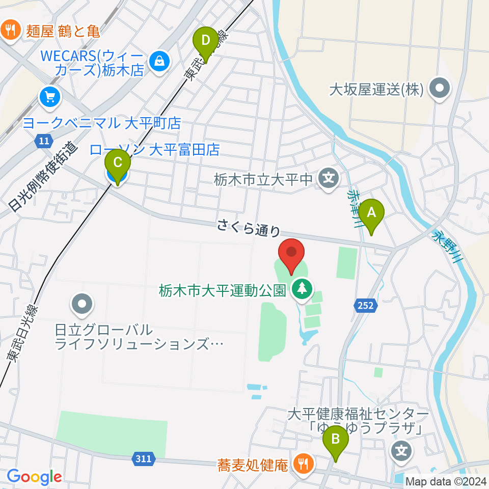 エイジェックさくら球場周辺のコンビニエンスストア一覧地図