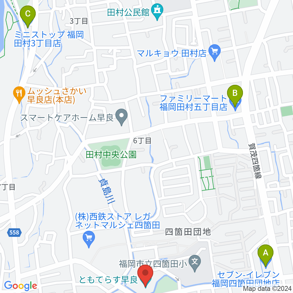 ともてらす早良周辺のコンビニエンスストア一覧地図