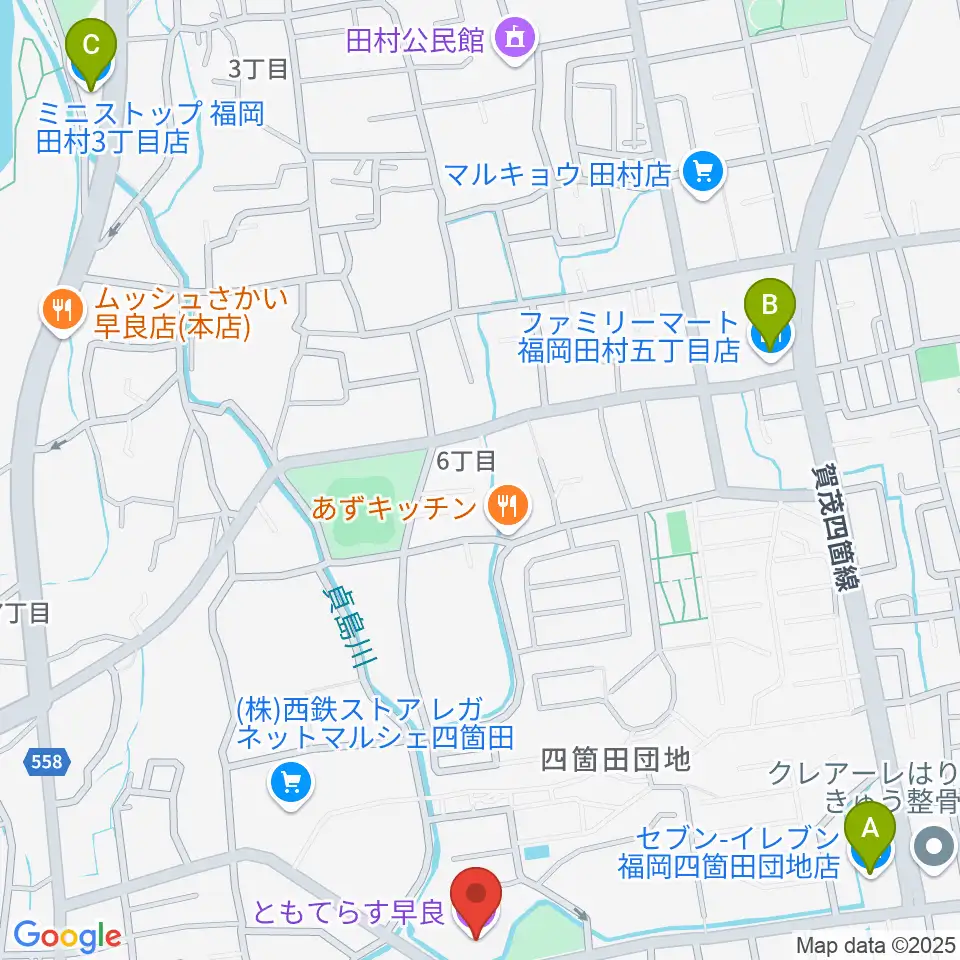 ともてらす早良周辺のコンビニエンスストア一覧地図