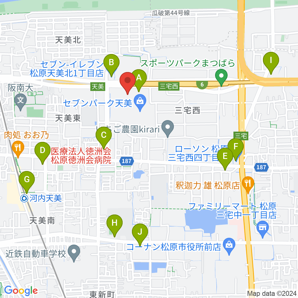 TOHOシネマズ セブンパーク天美周辺のコンビニエンスストア一覧地図