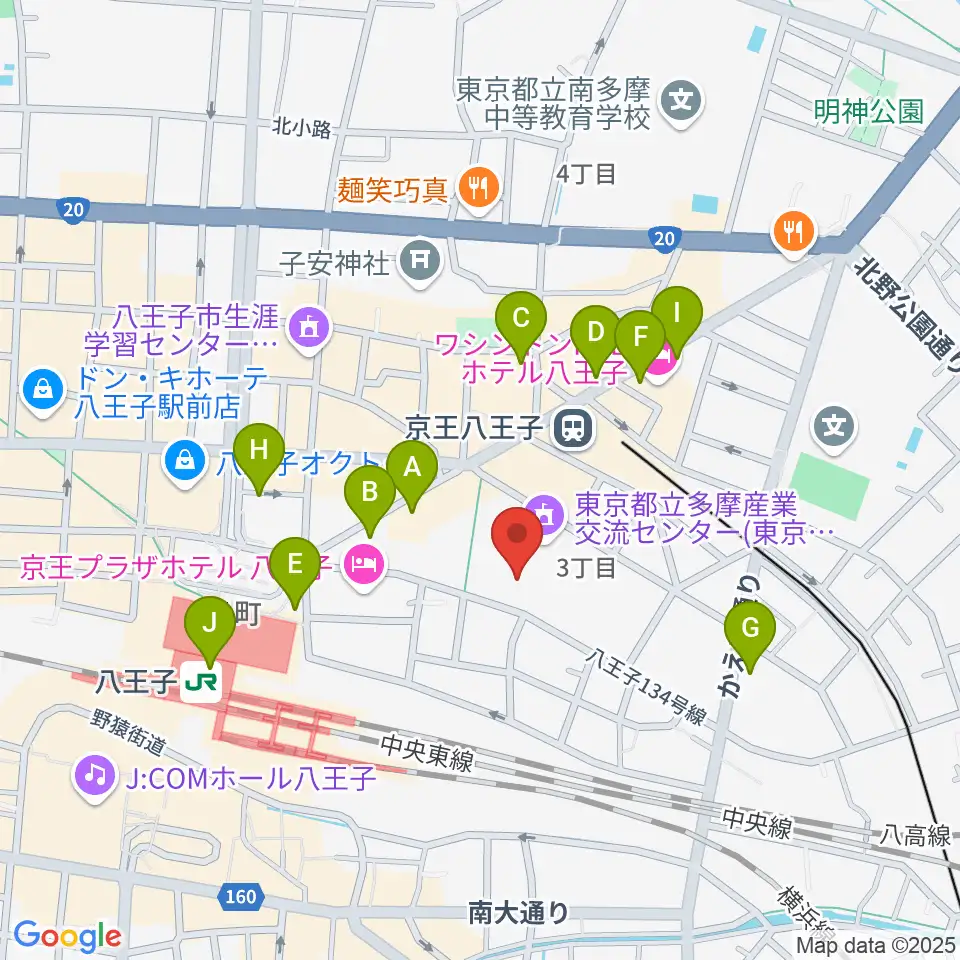 東京たま未来メッセ周辺のコンビニエンスストア一覧地図