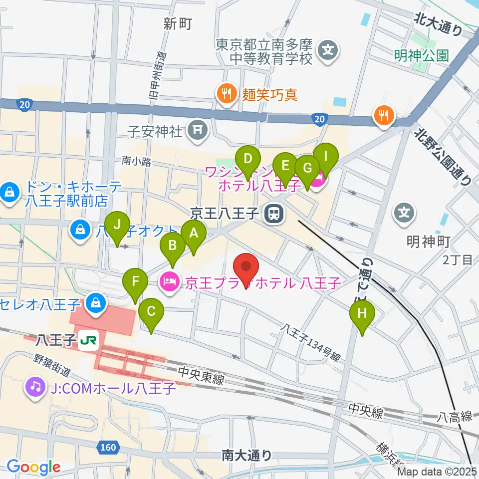 東京たま未来メッセ周辺のコンビニエンスストア一覧地図