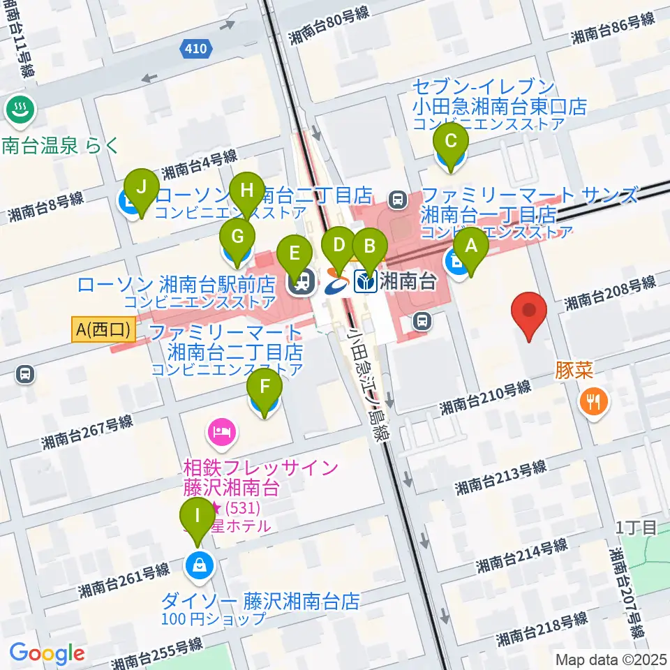 STUDIO JAMJAM周辺のコンビニエンスストア一覧地図