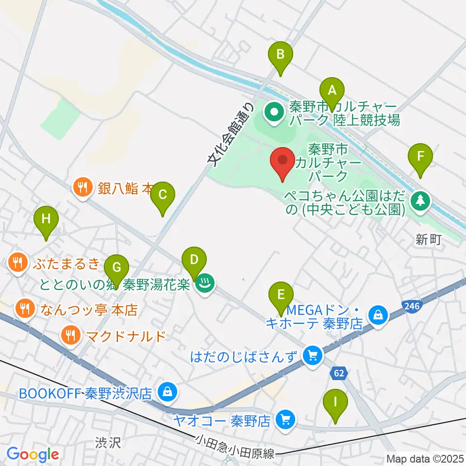 メタックス体育館はだの周辺のコンビニエンスストア一覧地図