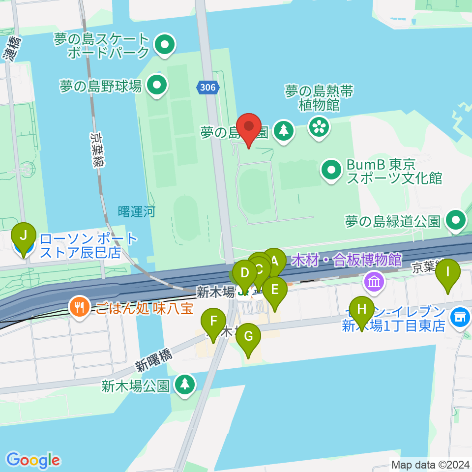 都立第五福竜丸展示館周辺のコンビニエンスストア一覧地図