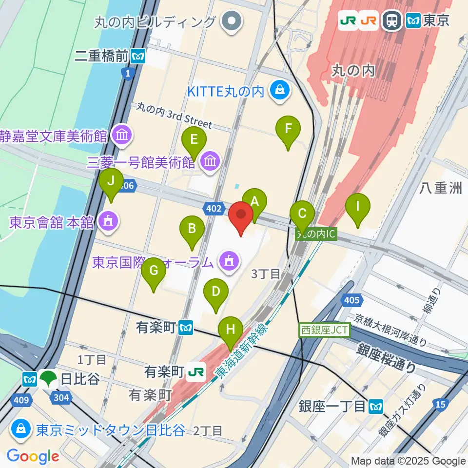 相田みつを美術館周辺のコンビニエンスストア一覧地図