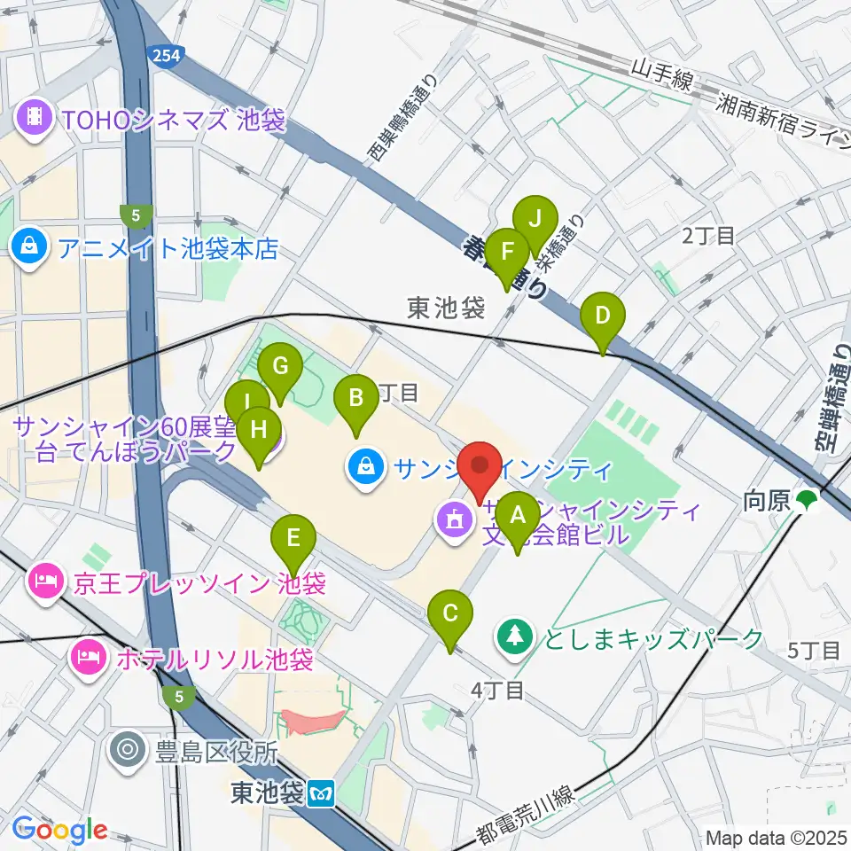 古代オリエント博物館周辺のコンビニエンスストア一覧地図