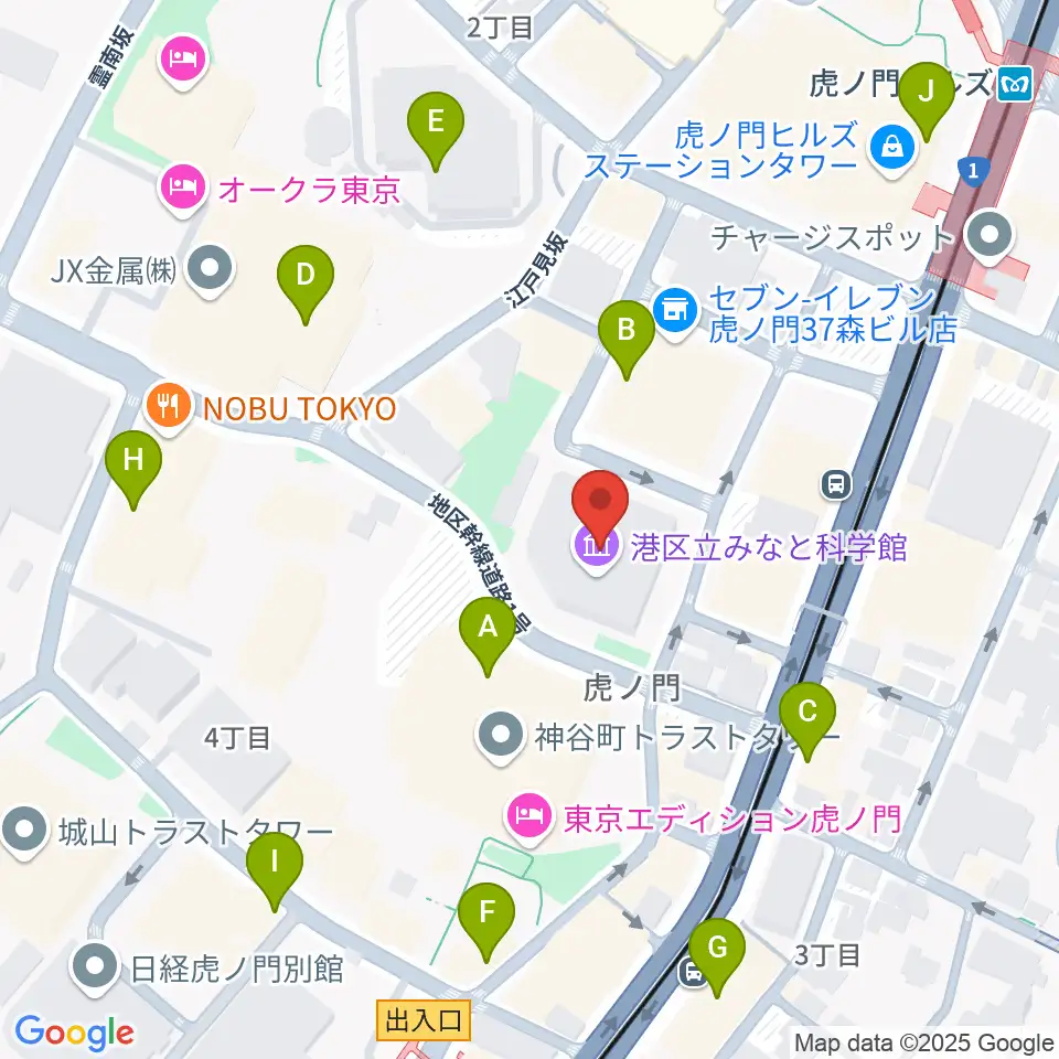 港区立みなと科学館周辺のコンビニエンスストア一覧地図