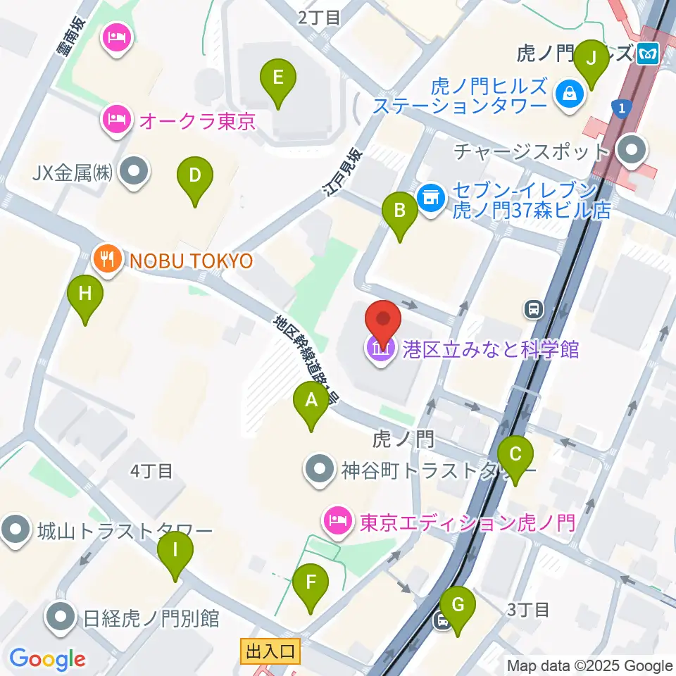 港区立みなと科学館周辺のコンビニエンスストア一覧地図