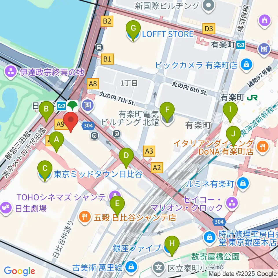 ベヒシュタイン・セントラム 東京周辺のコンビニエンスストア一覧地図