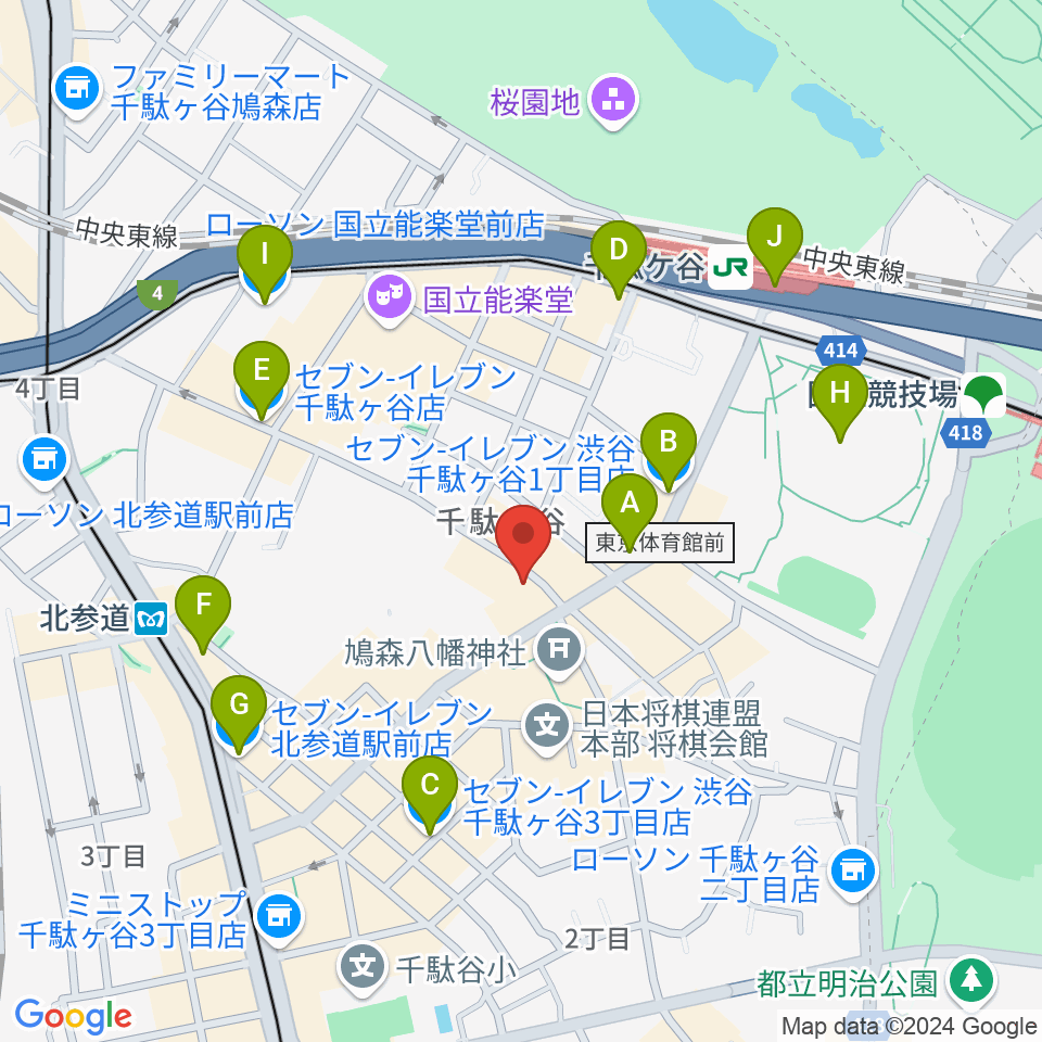 トライアンフスタジオ周辺のコンビニエンスストア一覧地図