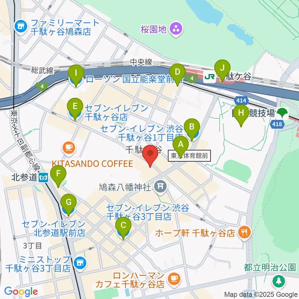 トライアンフスタジオ周辺のコンビニエンスストア一覧地図