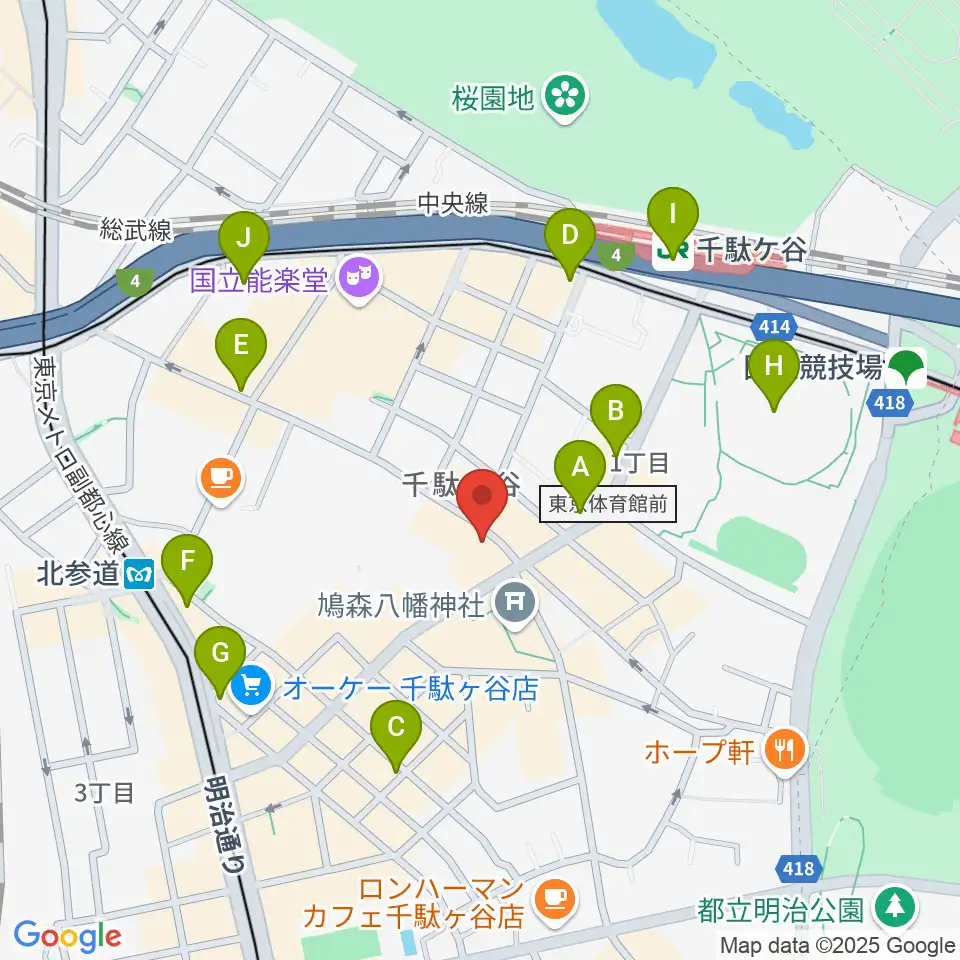 トライアンフスタジオ周辺のコンビニエンスストア一覧地図