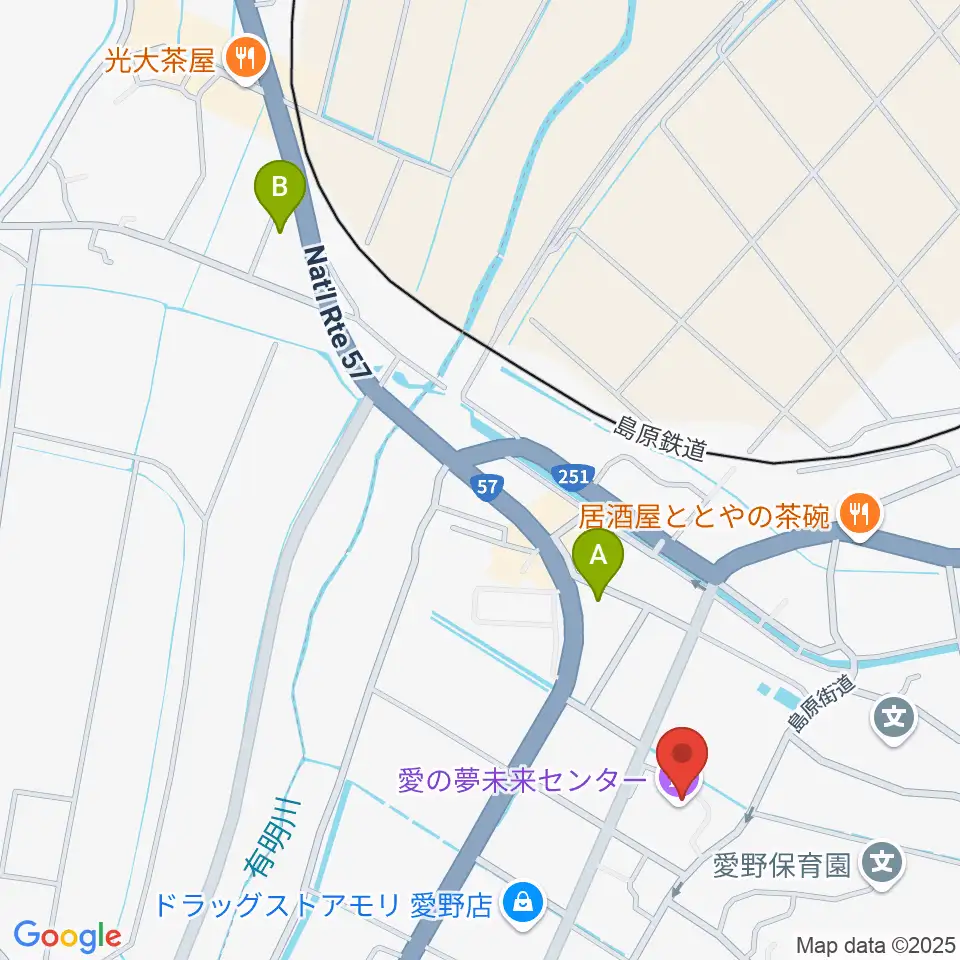 愛の夢未来センター周辺のコンビニエンスストア一覧地図