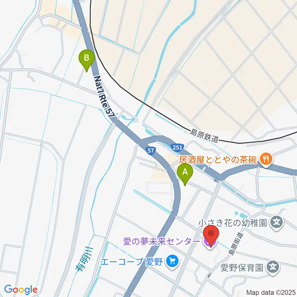 愛の夢未来センター周辺のコンビニエンスストア一覧地図