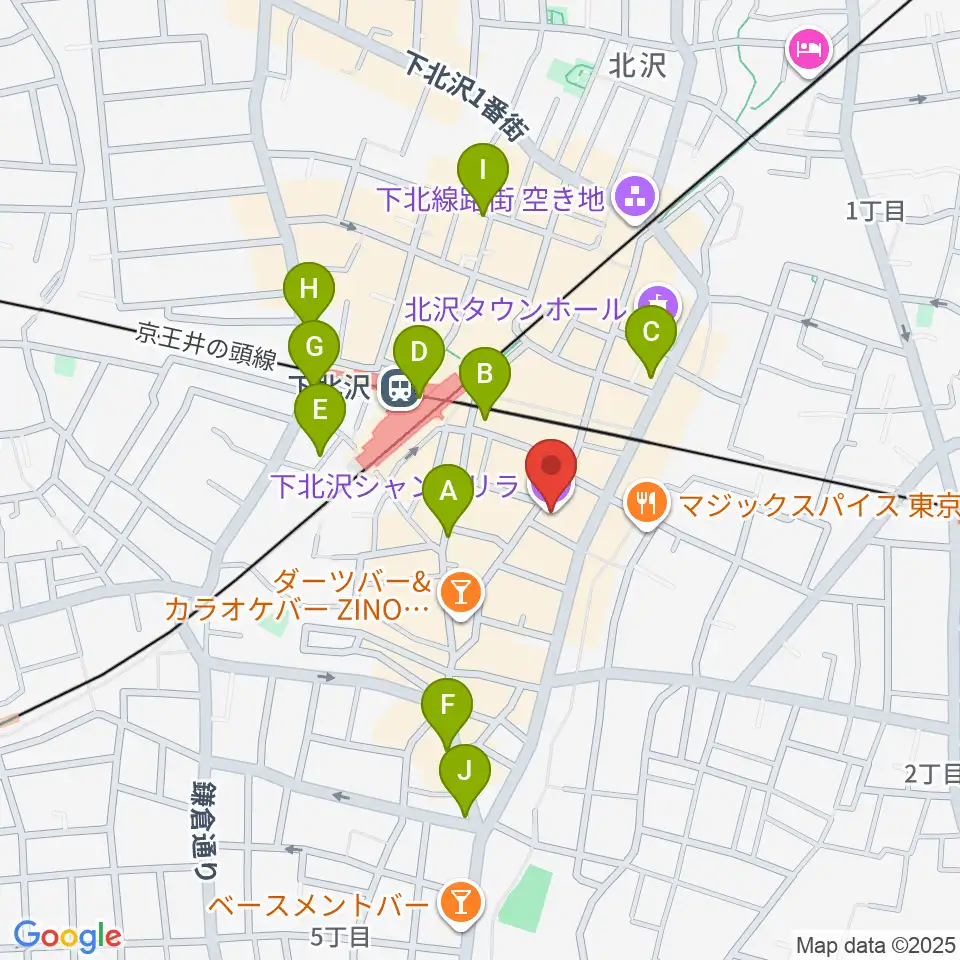 下北沢シャングリラ周辺のコンビニエンスストア一覧地図