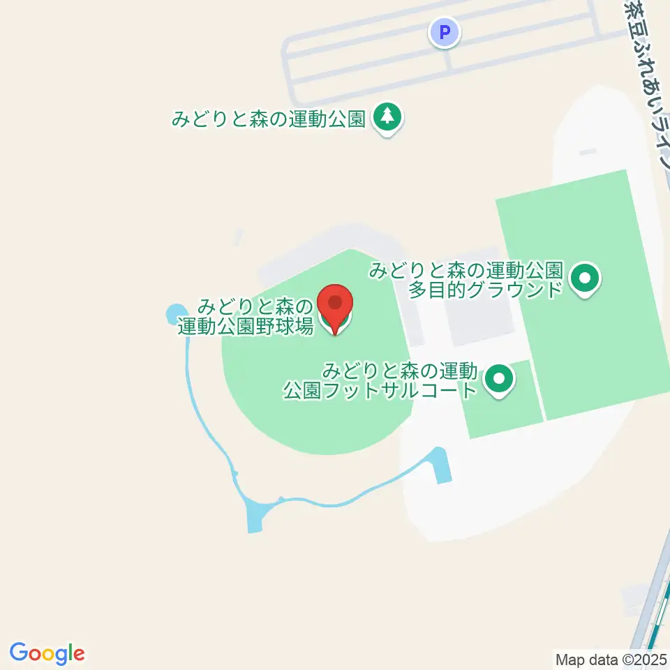 みどりと森の運動公園野球場周辺のコンビニエンスストア一覧地図