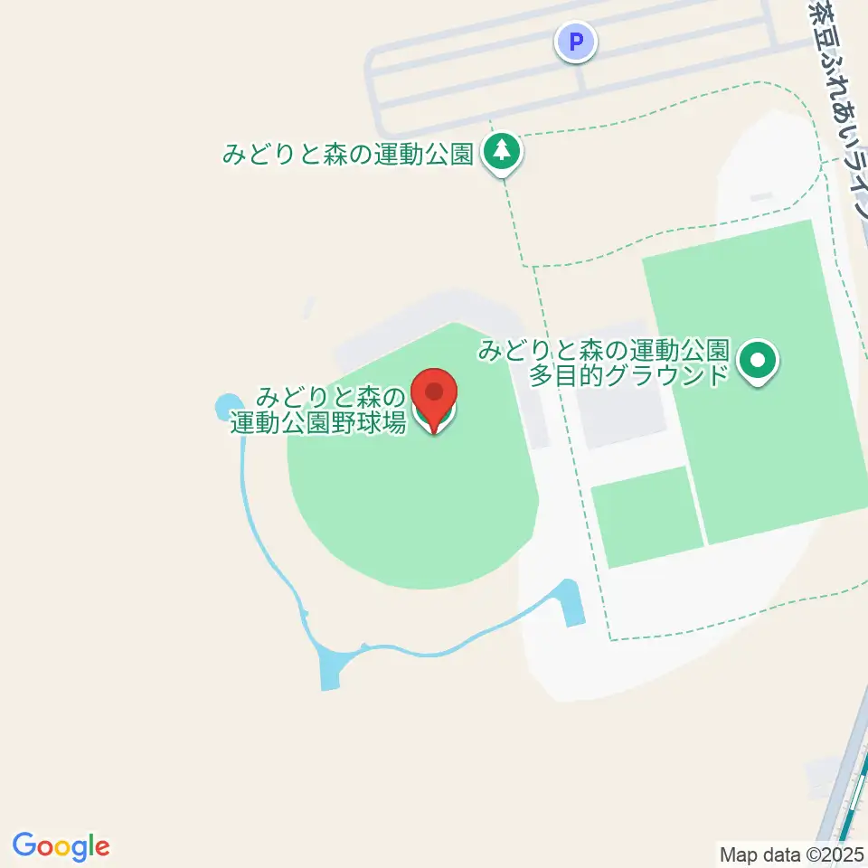 みどりと森の運動公園野球場周辺のコンビニエンスストア一覧地図
