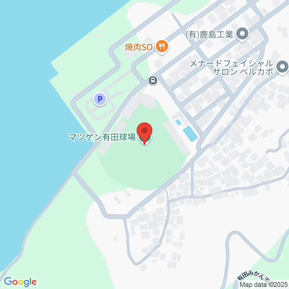 マツゲン有田球場周辺のコンビニエンスストア一覧地図